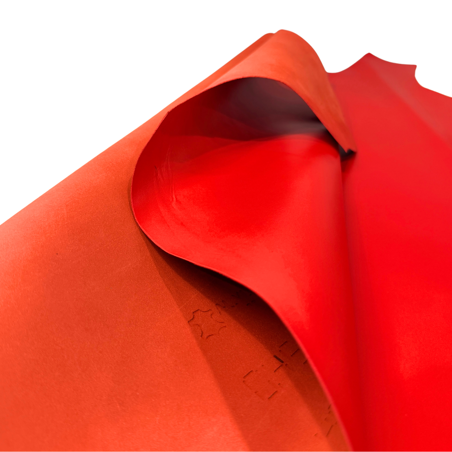 Italian Leather Hide – Fire Engine Red