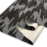 Glam Denim Faux Leather – Distressed Black/Silver