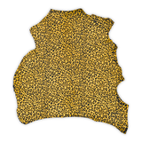 Suede Leopard Print Leather Hide – Gold/Black