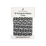 1/2" Grosgrain Ribbon – Bold Dalmation Print