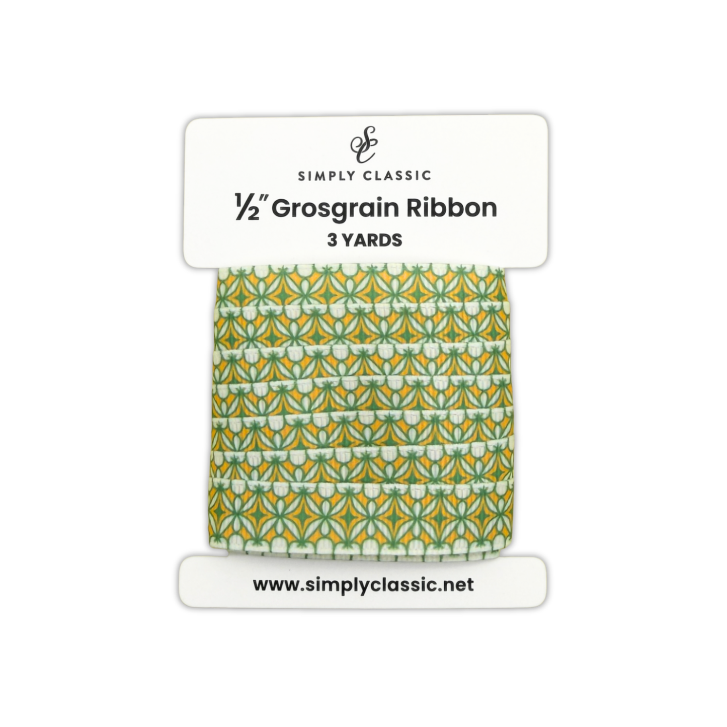 1/2" Grosgrain Ribbon – Geometric Starburst