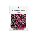 1/2" Grosgrain Ribbon – Magenta Leopard Print