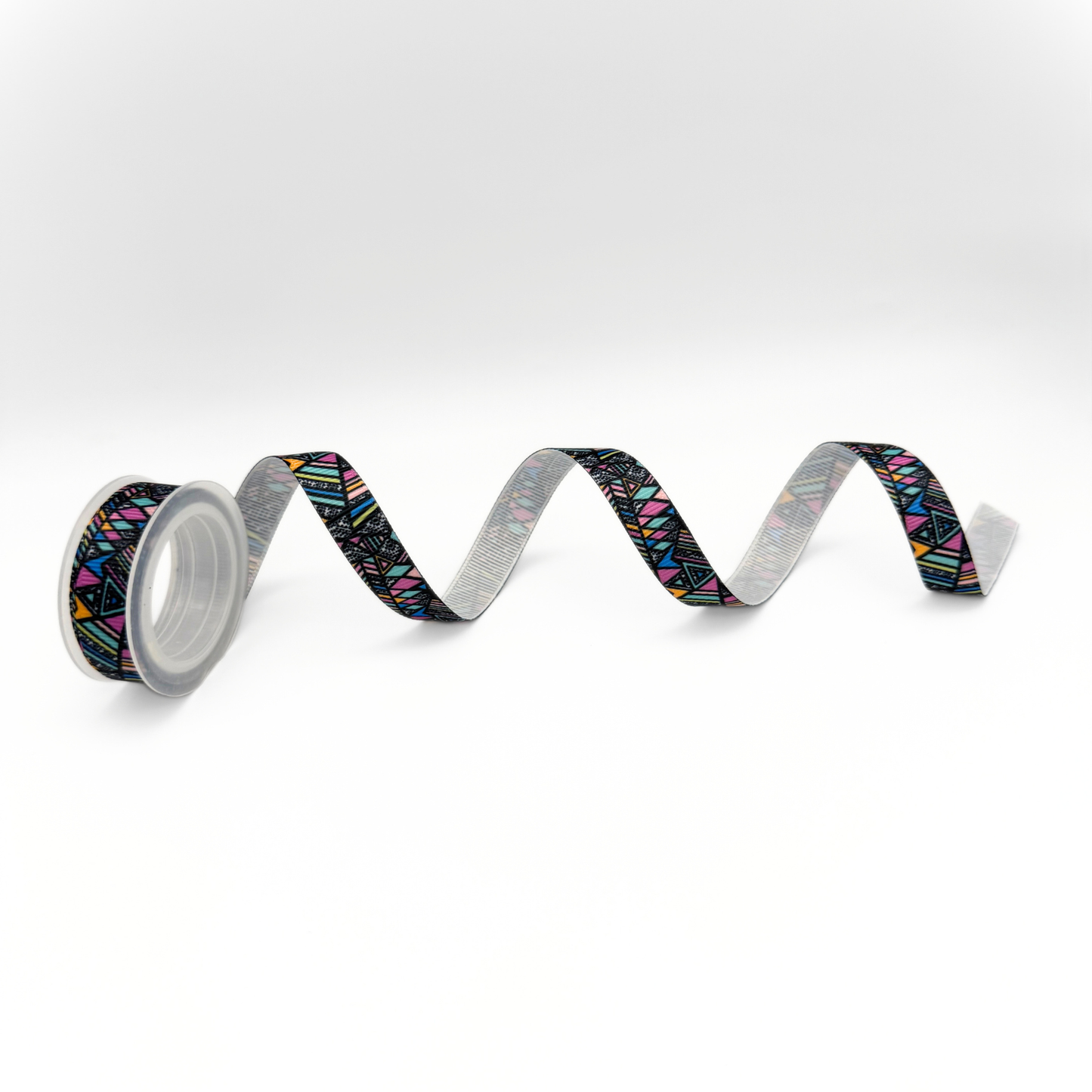 1/2" Grosgrain Ribbon – Retro Geometric