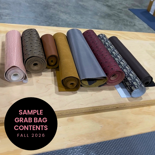 Faux Leather Handle/Strap Grab Bag