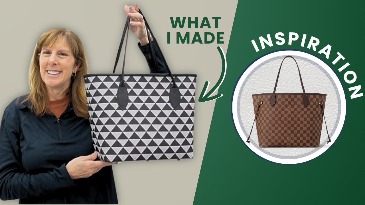 Load video: Video tutorial for a designer-inspired tote bag