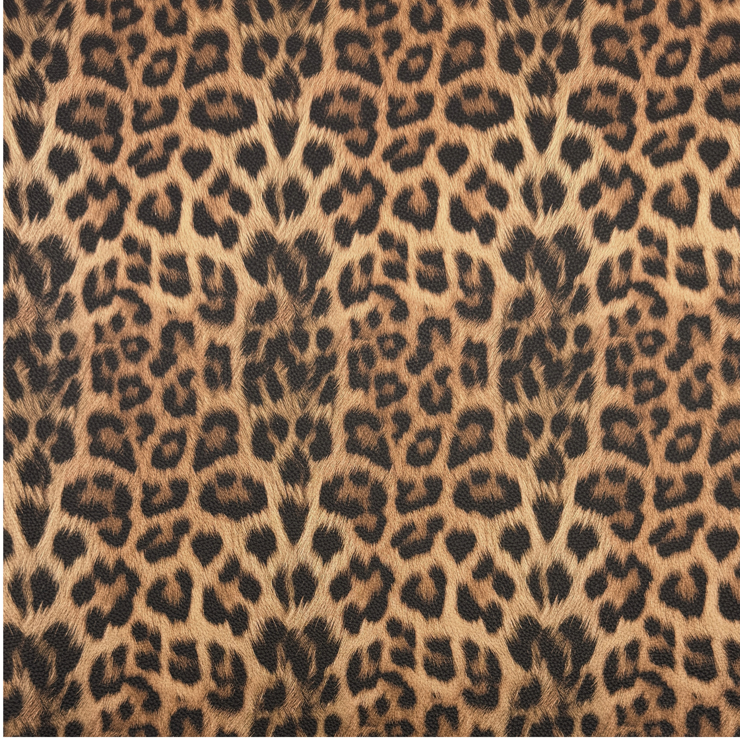 Leopard Print Faux Leather – Light Brown/Black