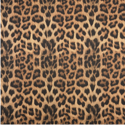 Leopard Print Faux Leather – Light Brown/Black
