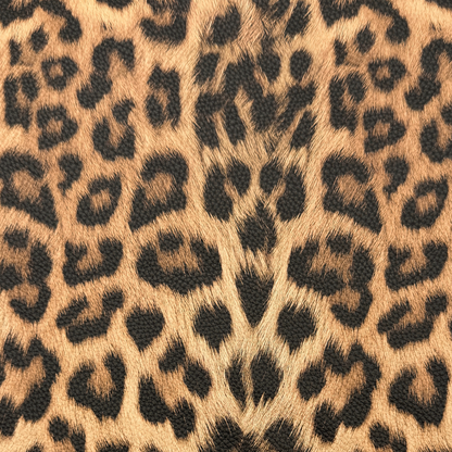 Leopard Print Faux Leather – Light Brown/Black