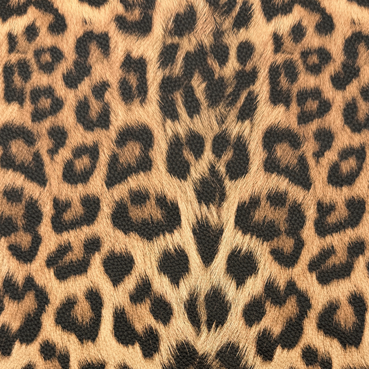Leopard Print Faux Leather – Light Brown/Black
