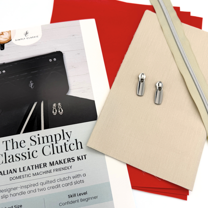 Italian Leather Bag Making Kit – The Simply Classic Clutch