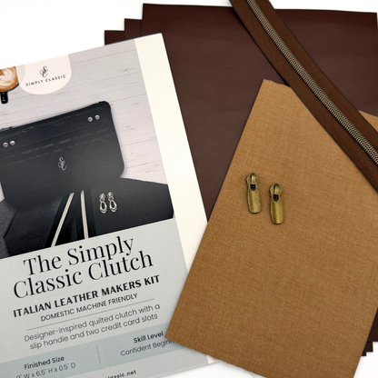 Italian Leather Bag Making Kit – The Simply Classic Clutch