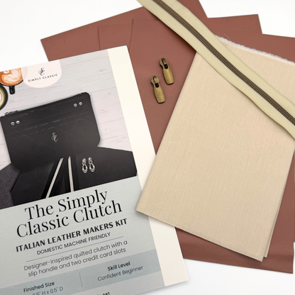 Italian Leather Bag Making Kit – The Simply Classic Clutch