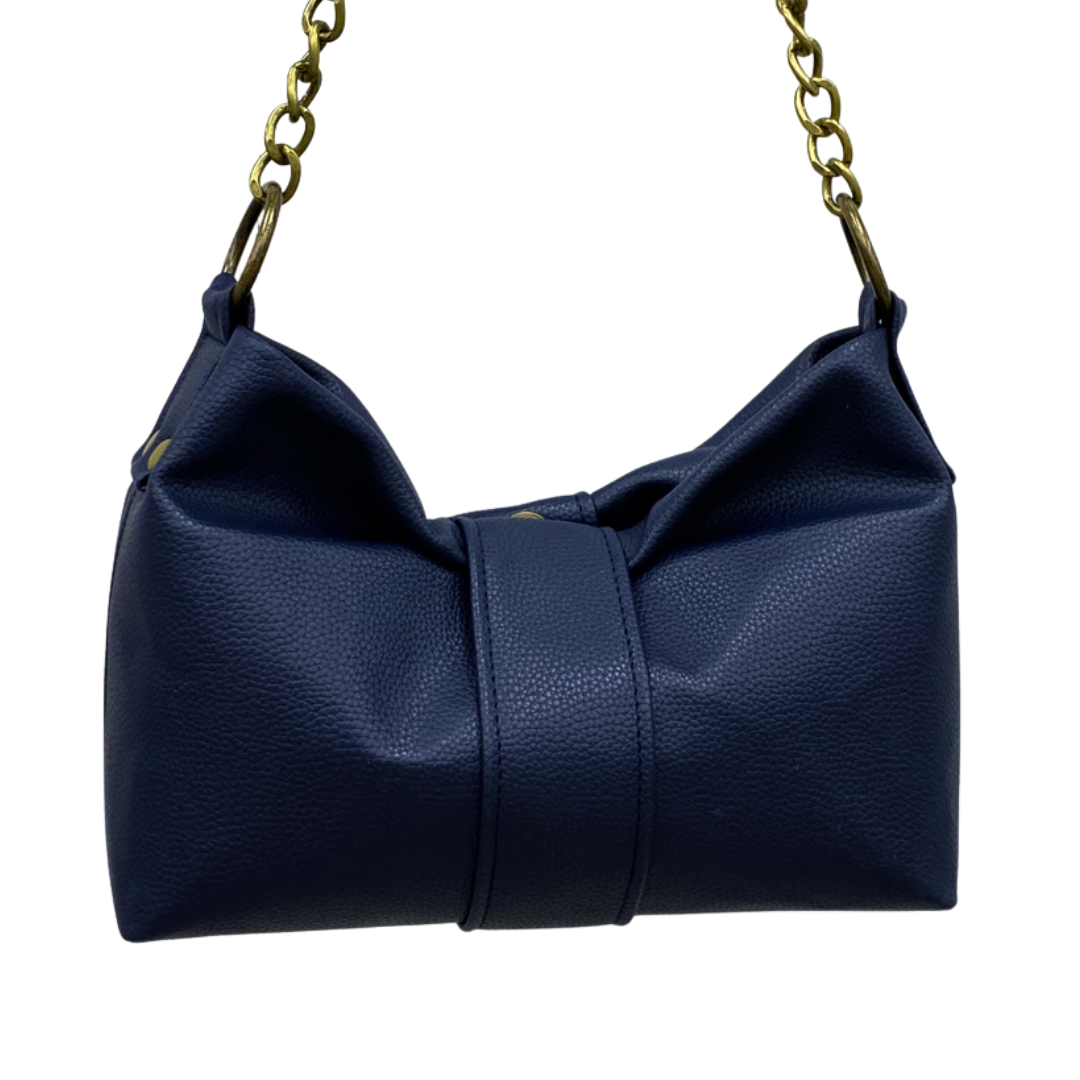 Textured Faux Leather – Navy