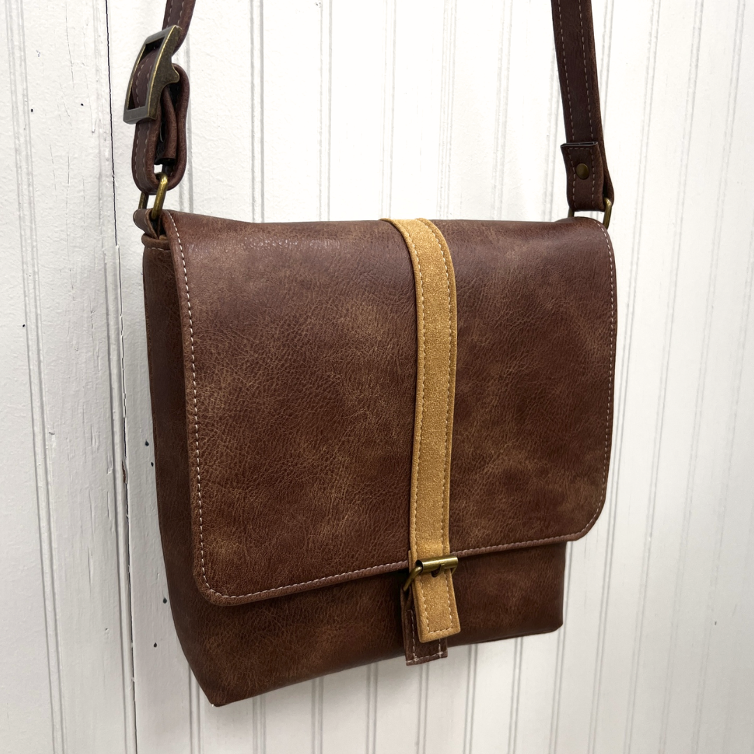 Aged Faux Leather – Dark Brown