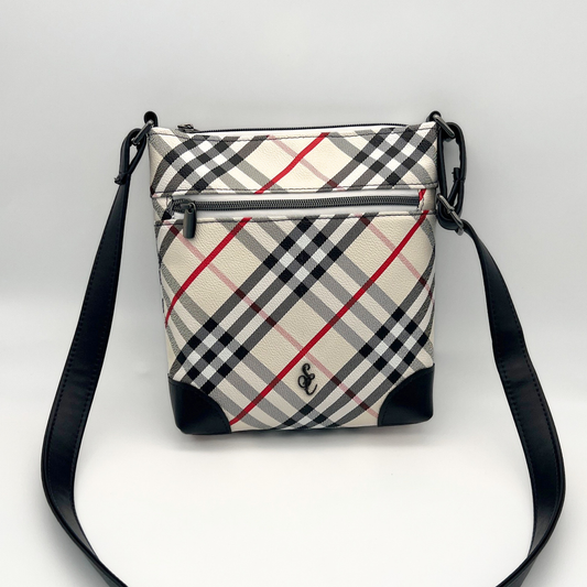 Large Tartan Plaid Vinyl – Cream Multi-Color