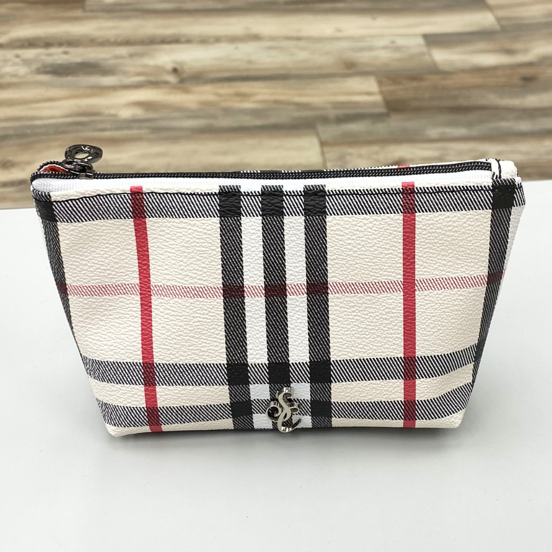 Large Tartan Plaid Vinyl – Cream Multi-Color