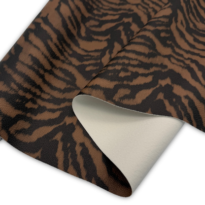 Zebra Print Faux Leather – Brown/Black