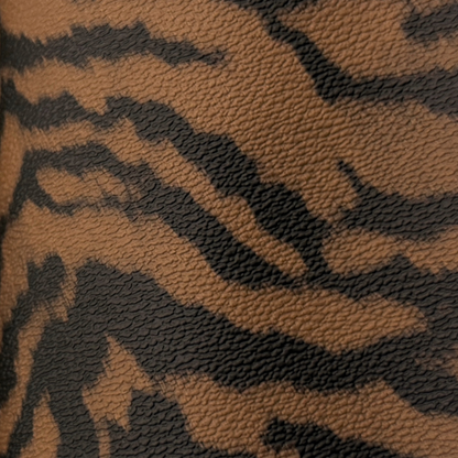 Zebra Print Faux Leather – Brown/Black