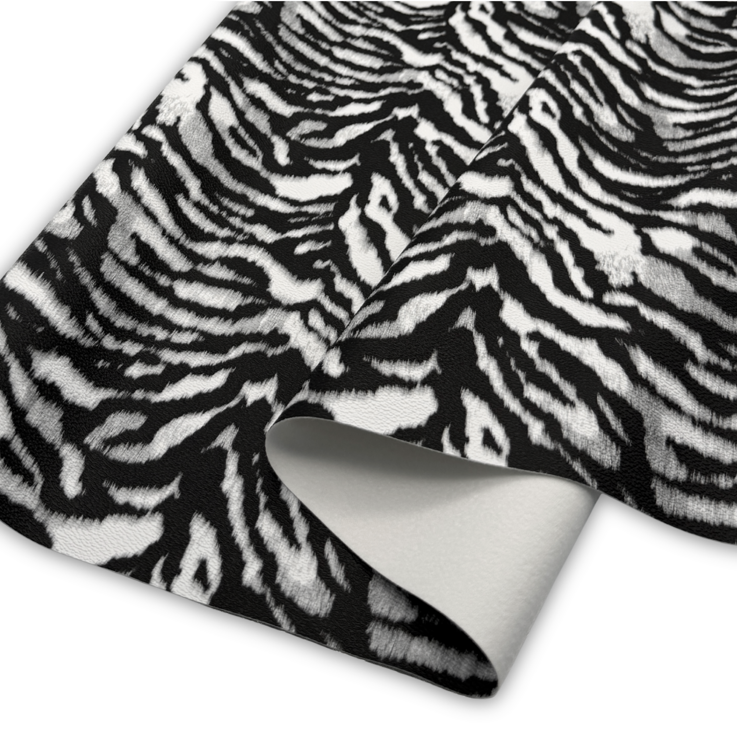 Zebra Print Faux Leather – White/Black