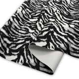 Zebra Print Faux Leather – White/Black