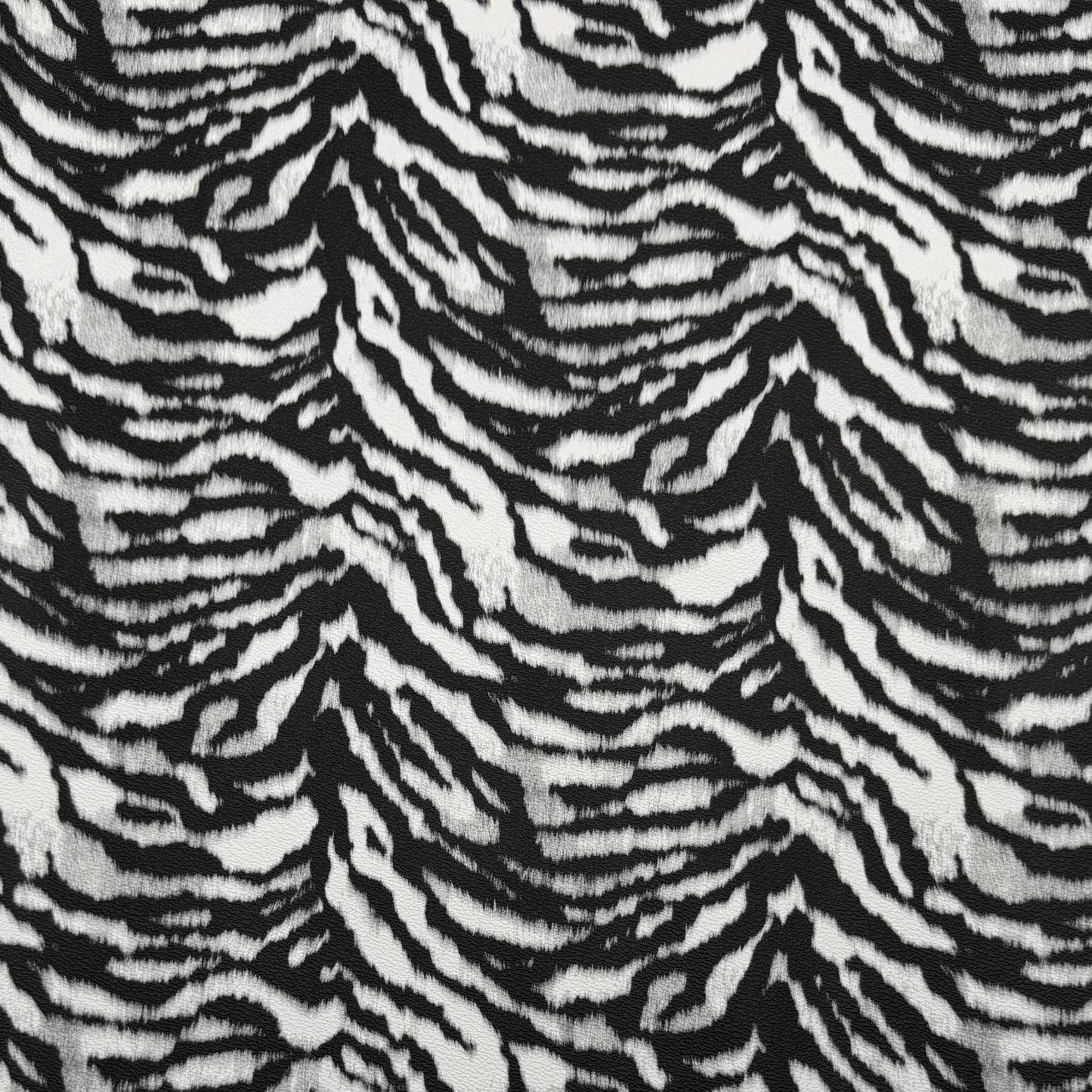Zebra Print Faux Leather – White/Black