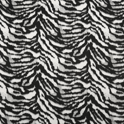 Zebra Print Faux Leather – White/Black