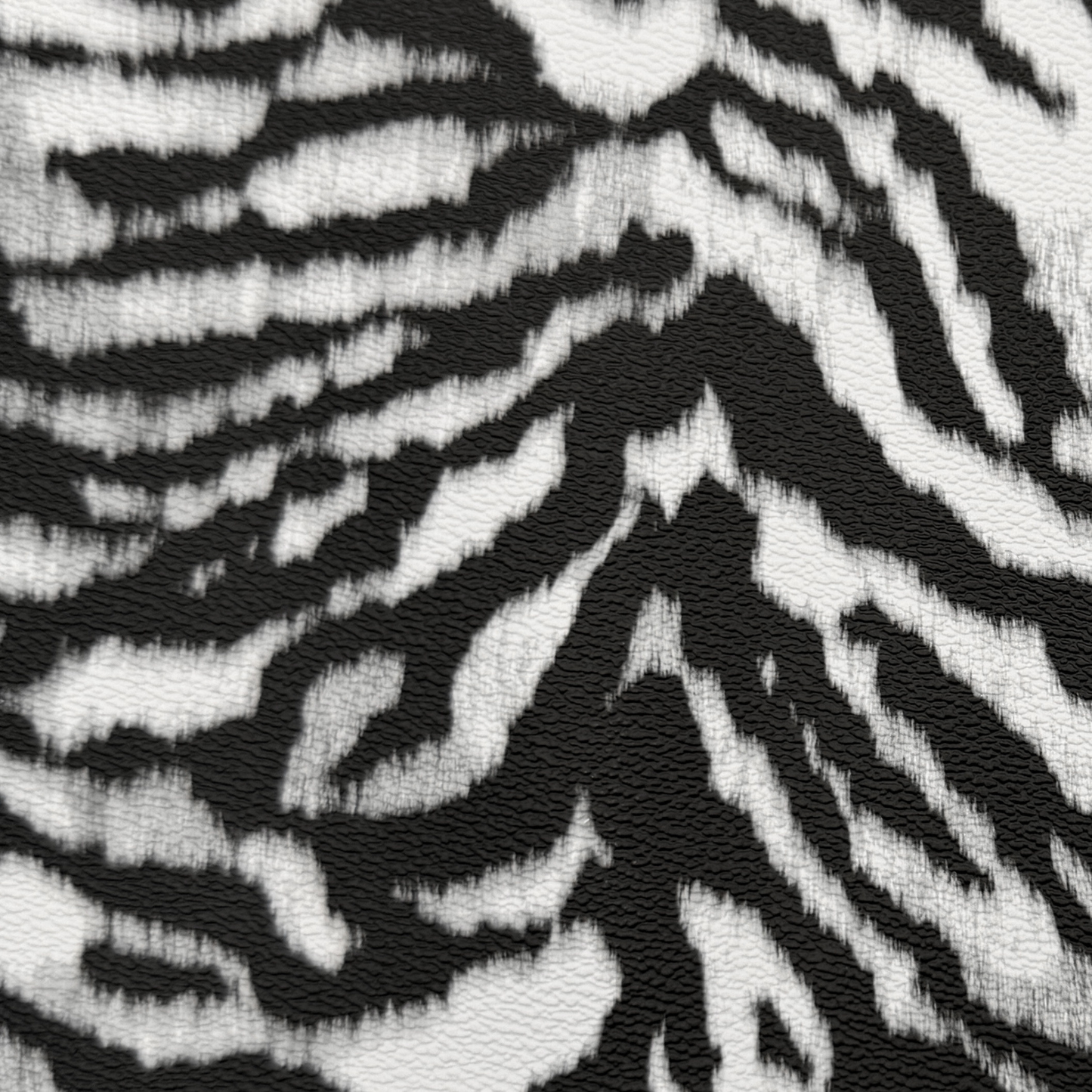 Zebra Print Faux Leather – White/Black