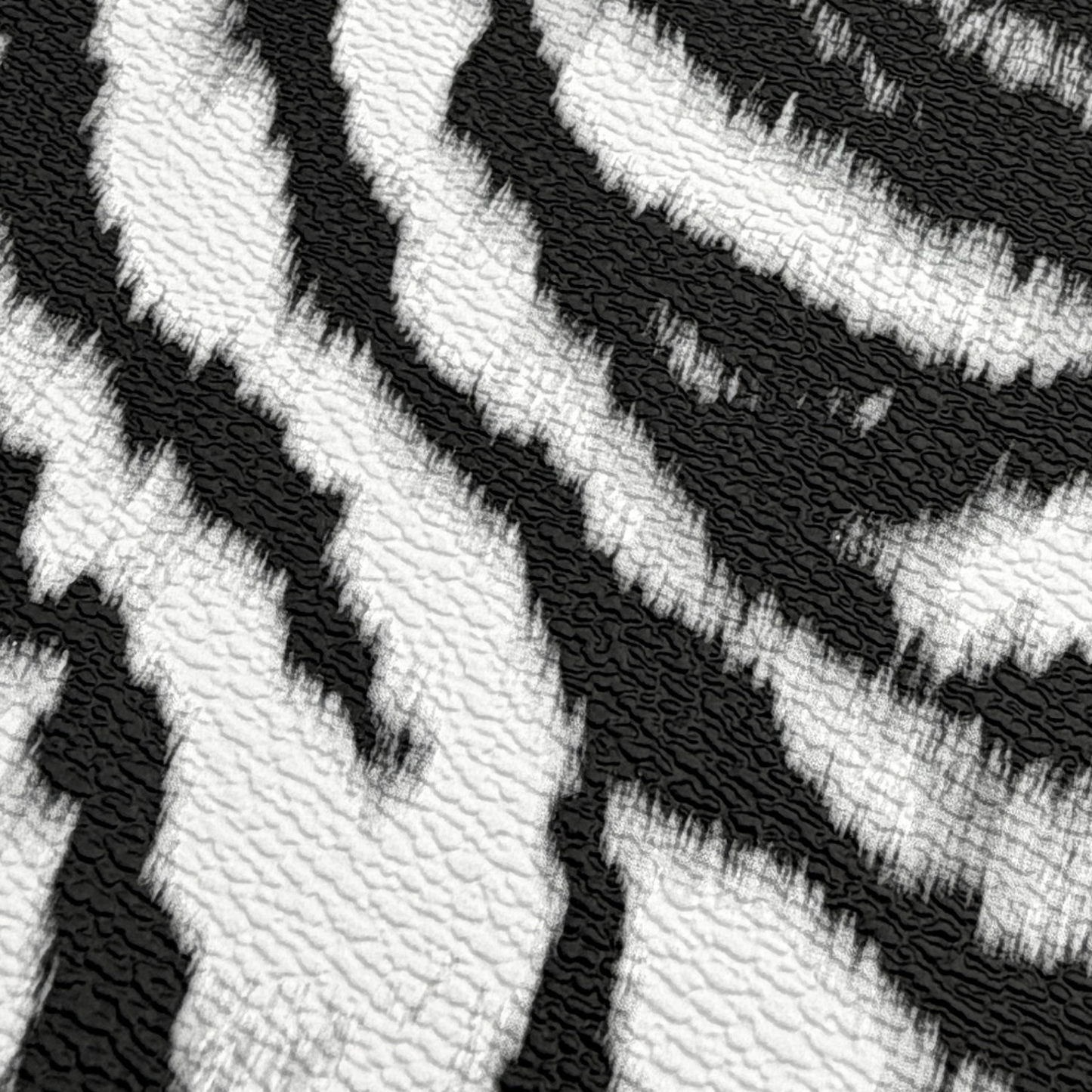 Zebra Print Faux Leather – White/Black