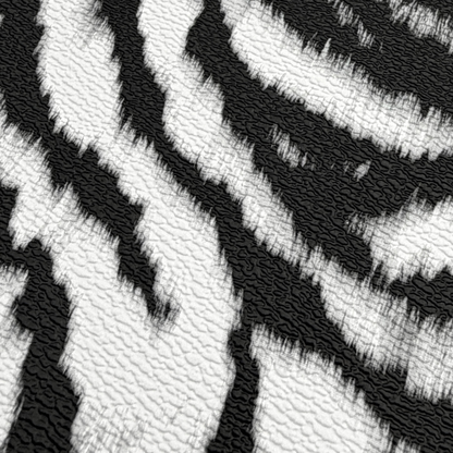 Zebra Print Faux Leather – White/Black