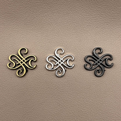 Signature Scroll Motif Metal Bag Tag image 0