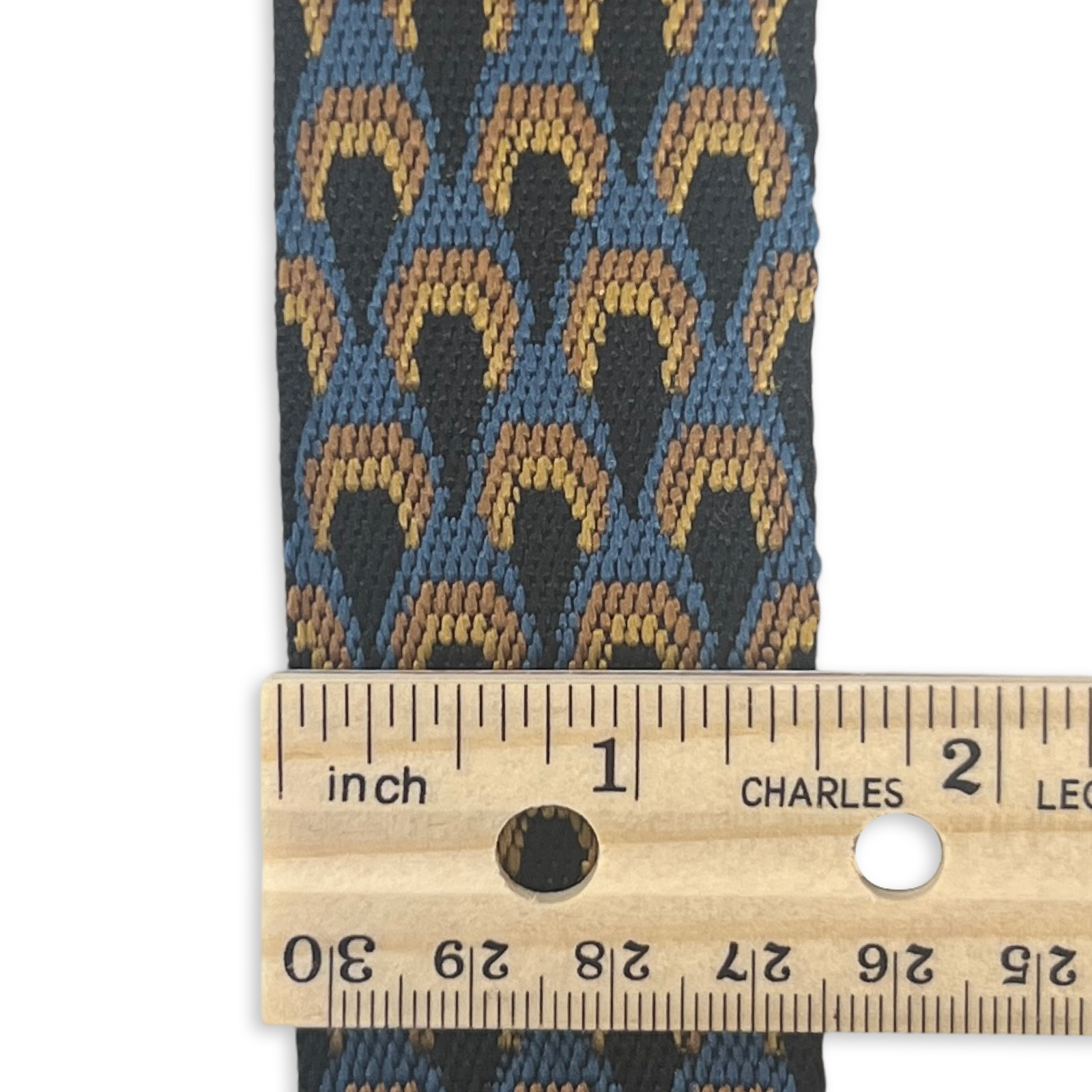 Peacock Feather Webbing | Blue/Yellow image 1