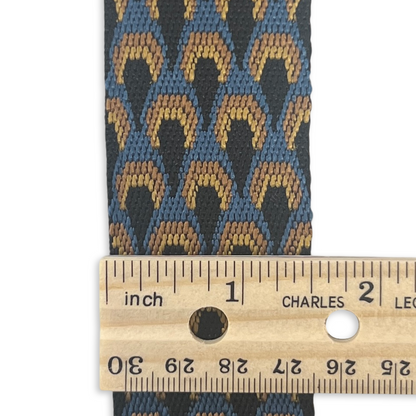 Peacock Feather Webbing | Blue/Yellow image 1