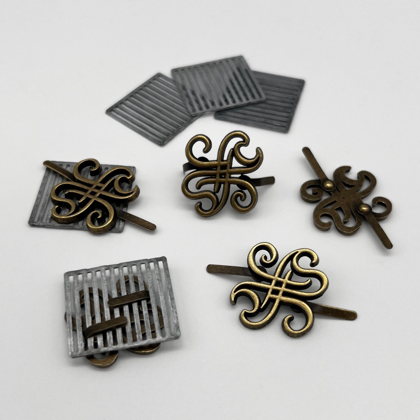Signature Scroll Motif Metal Bag Tag image 5