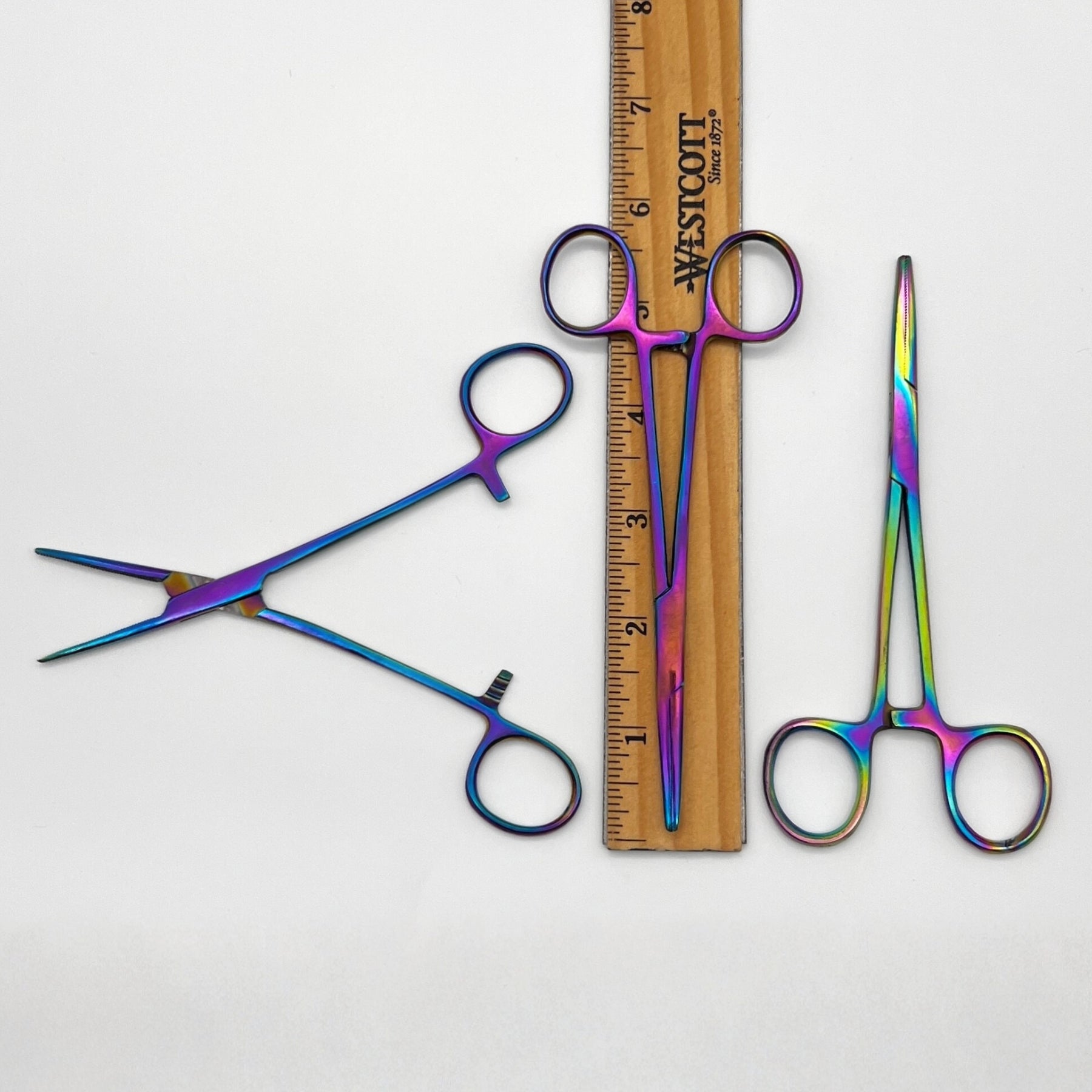 5.5" Prismatic Rainbow Hemostat image 1