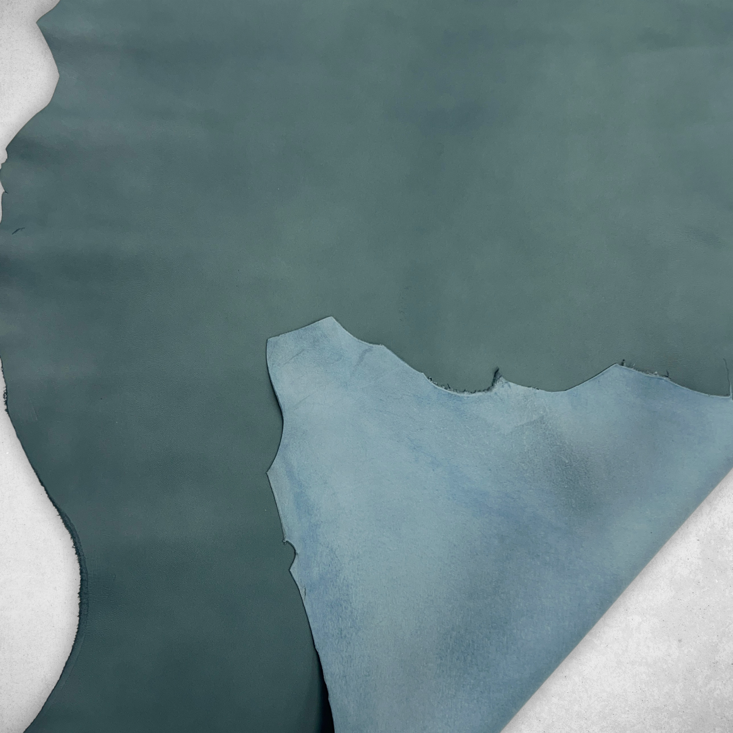 Italian Leather Hide | Cadet Blue image 2