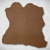Italian Leather Hide | Light Brown Embossed Ostrich image 1