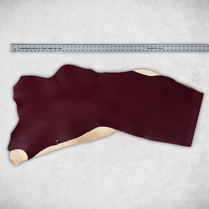 Vegetable Tanned Leather Hide | Burgundy image 2