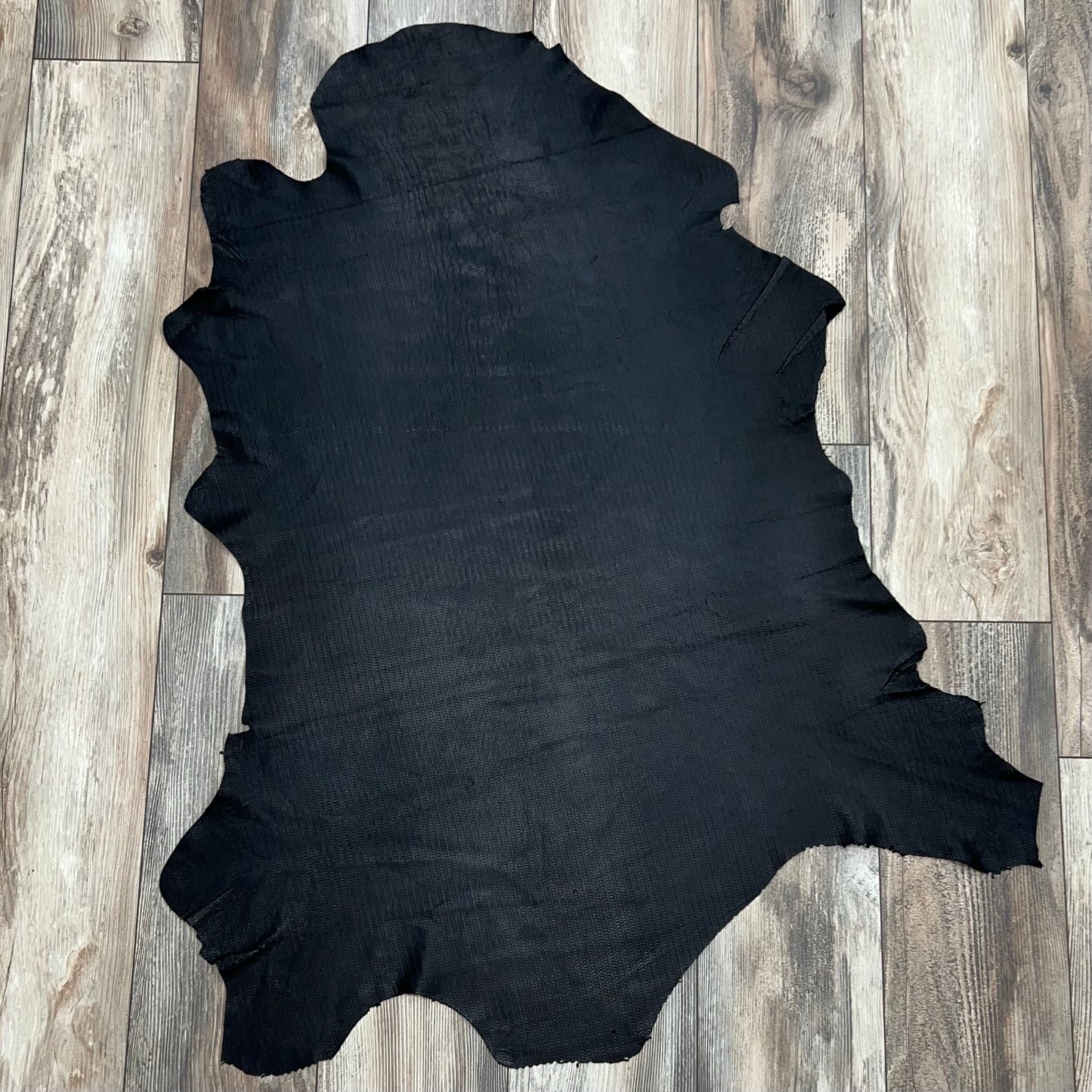 Italian Leather Hide | Black Laser Cut Half Moon image 1
