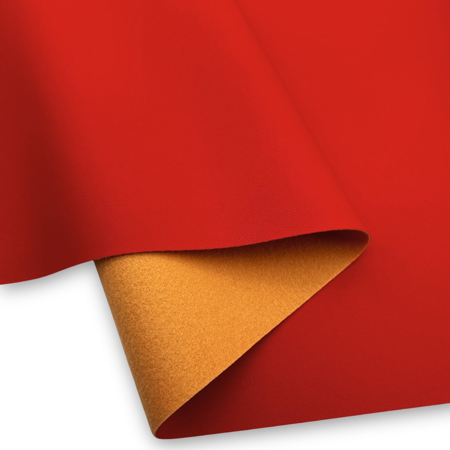 Smooth Faux Leather – Bright Red